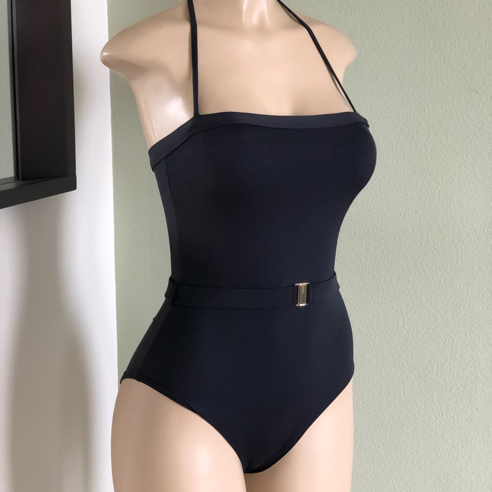 087-Nathalie Belted High Cut One Piece Swimsuit ⚡️Sale